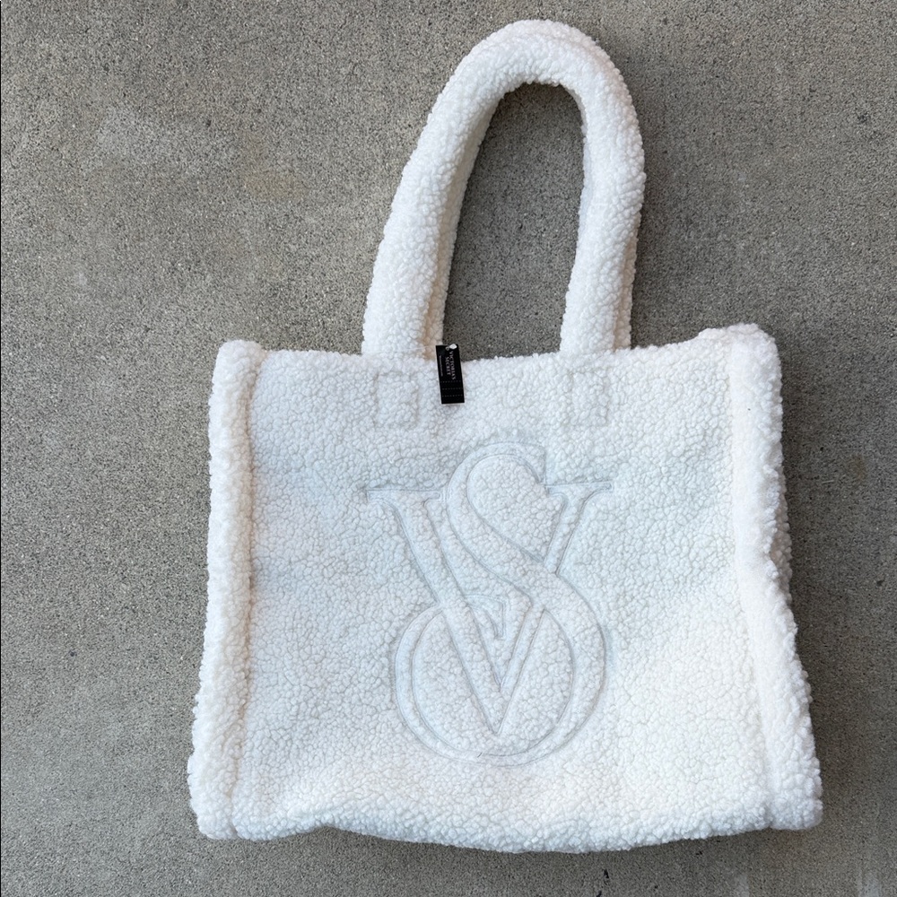 Victoria's Secret Cream Sherpa Tote